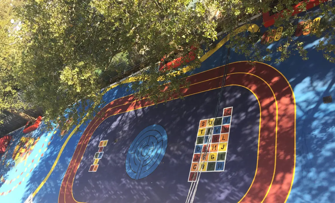 Aerial view of the playground at 133 East 53rd Street, Brooklyn, NY.